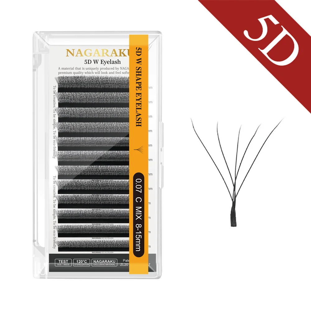 NAGARKU Auto Flowering W Shape Bloom, Eyelash Extensions Natural Soft Light Full Dense