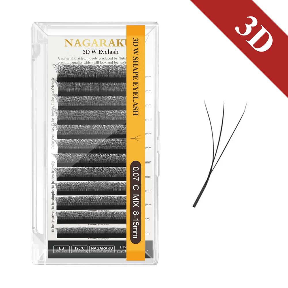 NAGARKU Auto Flowering W Shape Bloom, Eyelash Extensions Natural Soft Light Full Dense