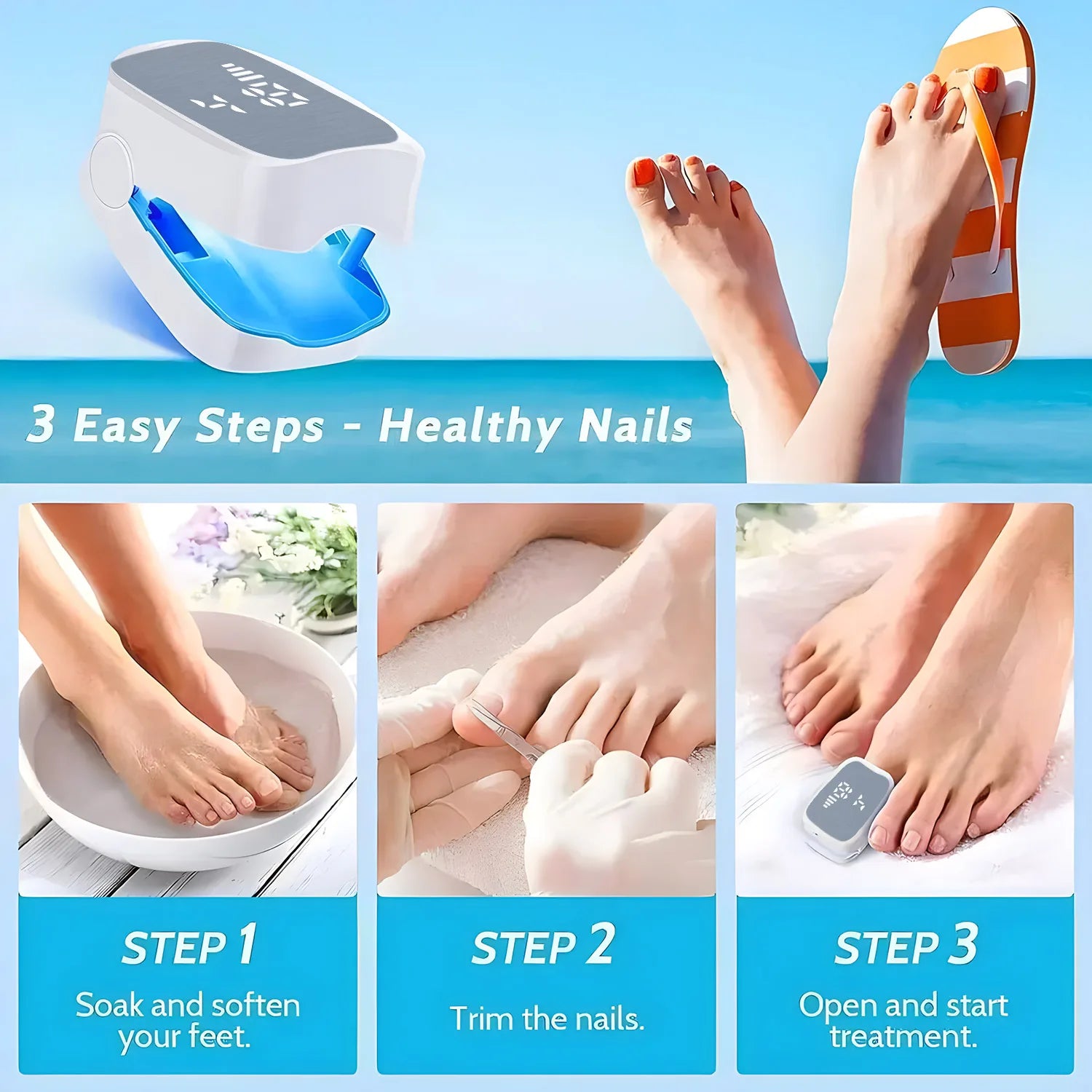 Nail Fungus Cleaning Laser Device Foot Nail Care Tools