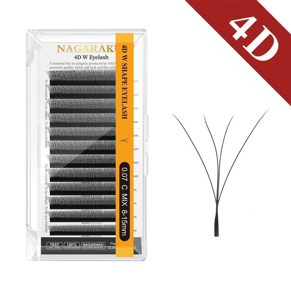 NAGARKU Auto Flowering W Shape Bloom, Eyelash Extensions Natural Soft Light Full Dense