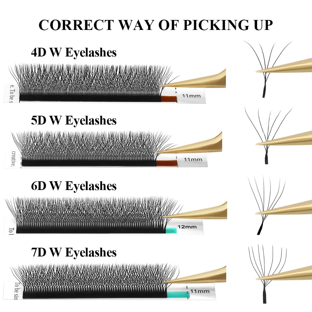 NAGARKU Auto Flowering W Shape Bloom, Eyelash Extensions Natural Soft Light Full Dense